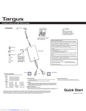 Targus APA042EU Quick Start Manual