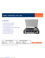 Sylvania SRCD873 Product Specs