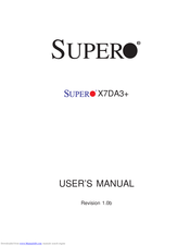 Supero X7DA3+ User Manual