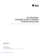 Sun Microsystems Sun StorEdge Availability Suite 3.2 Troubleshooting Manual