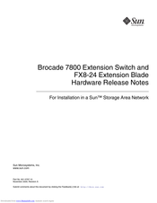 Sun Microsystems Brocade 7800 Release Notes
