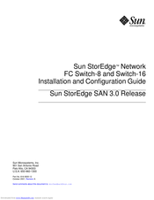 Sun Microsystems Sun StorEdge Switch-8 Installation And Configuration Manual