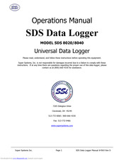 SSI America SDS 8040 Operation Manual