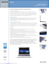 Sony VAIO VGN-SZ430N/B Specifications