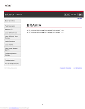 Sony BRAVIA KDL-55HX751 I-Manual