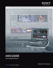 Sony AWS-G500E User Manual