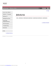 Sony BRAVIA KDL-46EX620 I-Manual Online