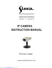 Siera IP Camera VSP 3001 Instruction Manual