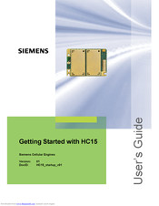 Siemens HC15 Getting Started Manual