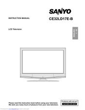 Sanyo CE32LD17E-B Instruction Manual