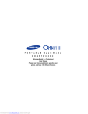 Samsung Omnia II User Manual