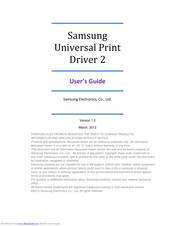 Samsung Universal Print Driver 2 User Manual