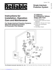 Reliable Single Interlock Preaction System Instructions For Installation Manual