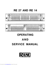 Rane RE 14 Operating And Service Manual