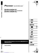 Pioneer DVR-545H-S Operating Instructions Manual
