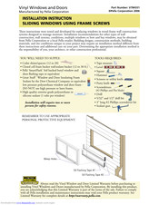 Pella V784331 Installation Instructions Manual