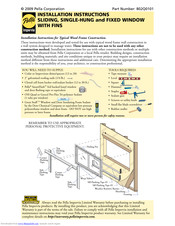 Pella 802Q0101 Installation Instructions Manual
