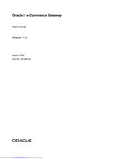 Oracle e-Commerce Gateway 11i.2 User Manual