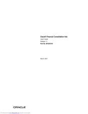 Oracle Oracle Financial Consolidation Hub User Manual