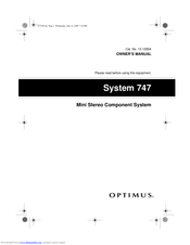 Optimus SYSTEM 747 Owner's Manual