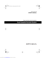 Optimus 32-1162 Owner's Manual