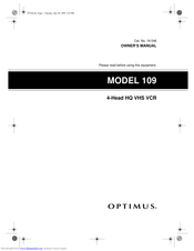 Optimus Model 109 Owner's Manual
