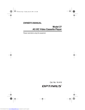Optimus 16-419 Owner's Manual
