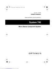 Optimus SYSTEM 746 Owner's Manual