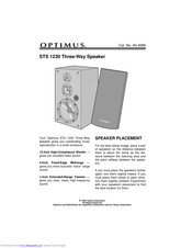 Optimus STS 1230 Owner's Manual