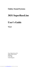 Oakley 3031 SuperBassLine User Manual
