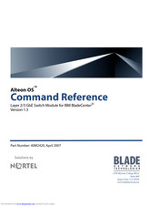Nortel Alteon OS Command Reference Manual