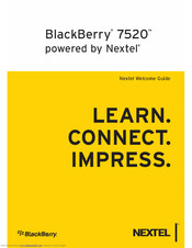 Blackberry Nextel 7520 Welcome Manual