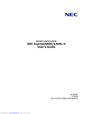 NEC Express5800/140Rc-4 User Manual