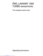 AEG oko lavamat 1260 turbo sensortronic Operating Instructions Manual