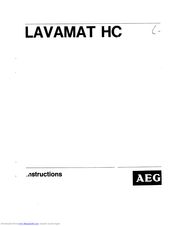 AEG LAVAMAT HC Operating Instructions Manual
