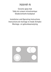 AEG 76301KF-N Installation And Operating Instructions Manual