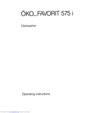AEG OKO-FAVORIT 575 i Operating Instructions Manual