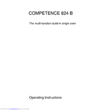 AEG COMPETENCE 824 B Operating Instructions Manual