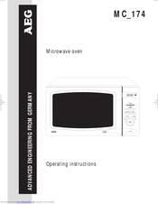 AEG MC 174 Operating Instructions Manual