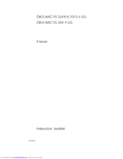AEG OKO-ARCTIS 204-4 GS Instruction Booklet