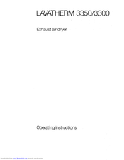 AEG Lavatherm 3500 Operating Instructions Manual