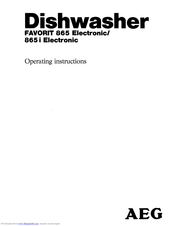 AEG Favorit 865 i ELECTRONIC Operating Instructions Manual