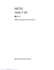 AEG ARCTIS 1050-7 GS Operating Instructions Manual