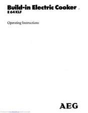 AEG E 64 KLF Operating Instructions Manual