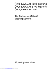 AEG Oko-Lavamat 6100 digitronic Operating Instructions Manual