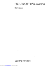 AEG OKO_FAVORIT 875i electronic Operating Instructions Manual