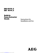 AEG DEA 60 PL 2 Instructions For Installation And Use Manual