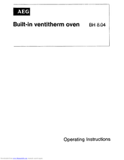 AEG BH 8.04 Operating Instructions Manual