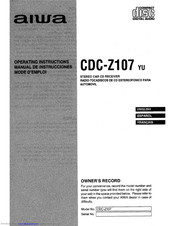 Aiwa CDC-Z107 YU Operating Instructions Manual
