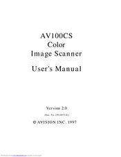 Avision AV100CS User Manual